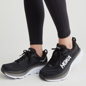 Hoka Bondi 8 Running Shoe - Black / White size 6.5